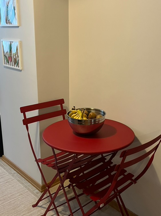Bistro Serisi Yuvarlak Set Kırmızı