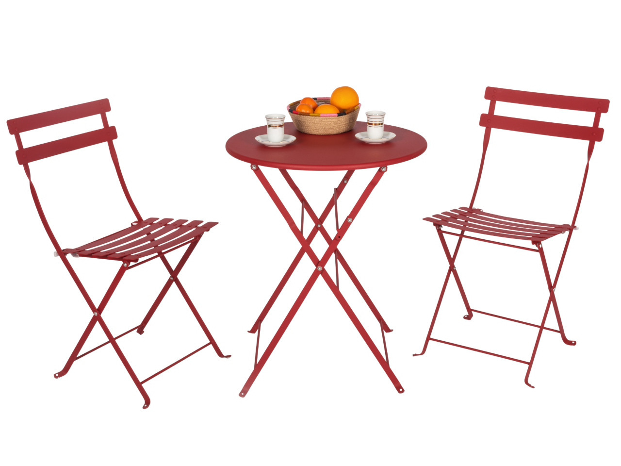 Bistro Serisi Yuvarlak Set Kırmızı