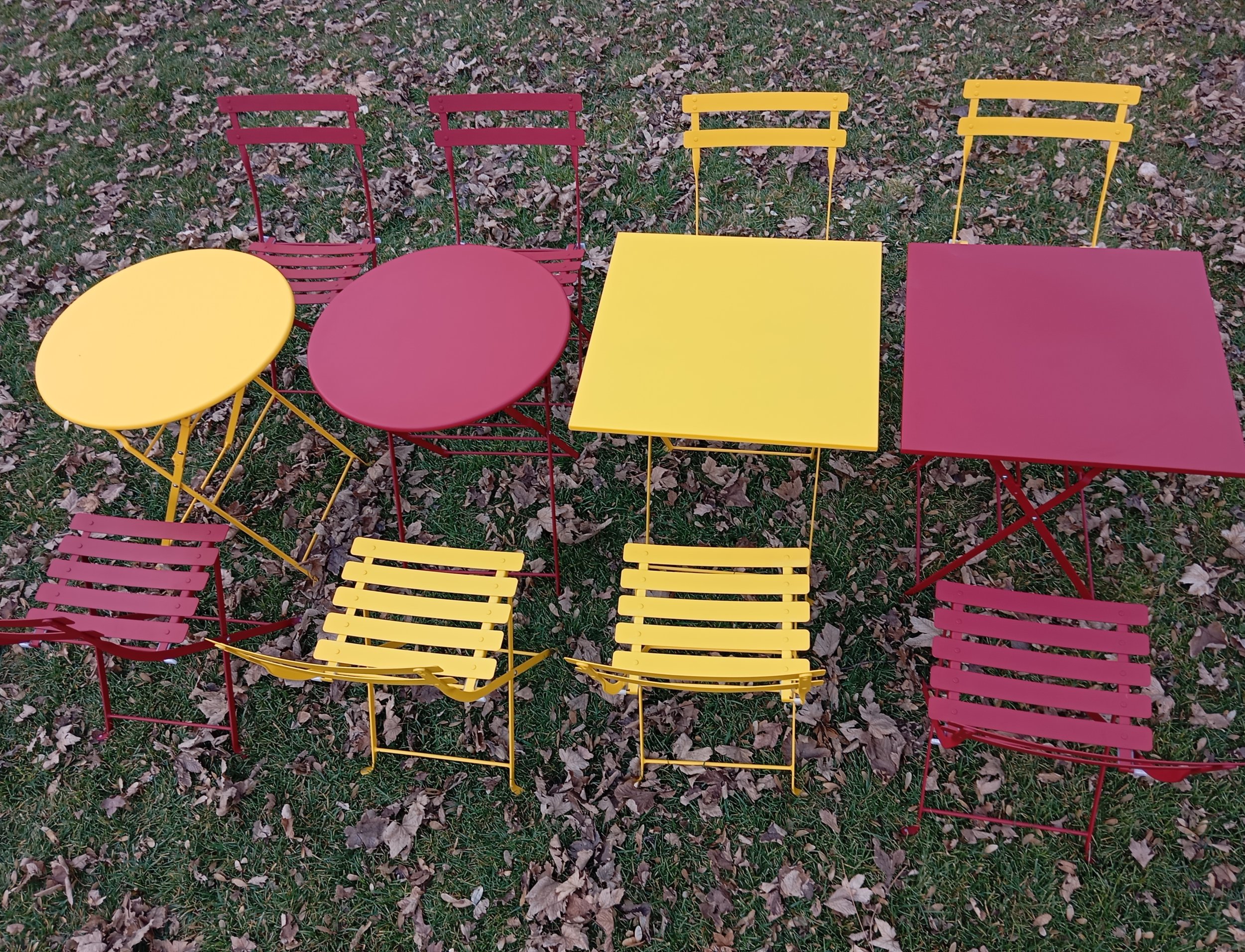 Bistro Serisi Kare Set Sarı
