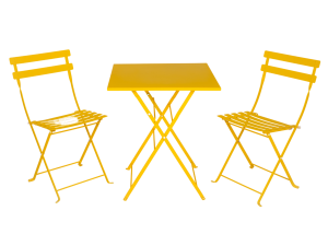 Bistro Serisi Kare Set Sarı