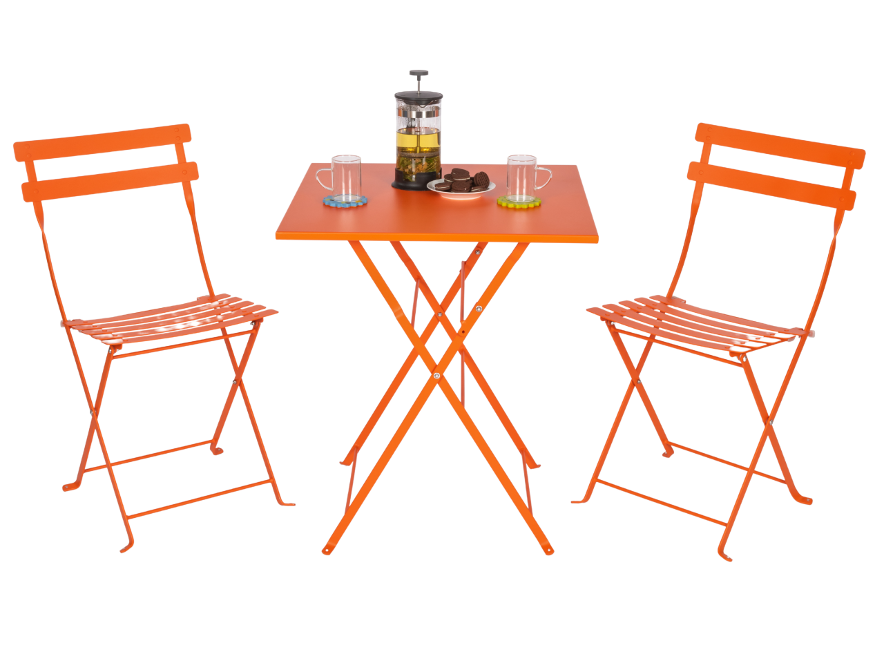 Bistro Serisi Kare Set Turuncu