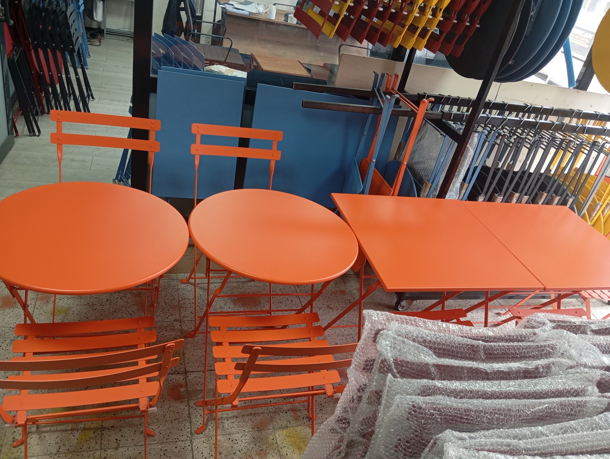 Bistro Serisi Kare Set Turuncu