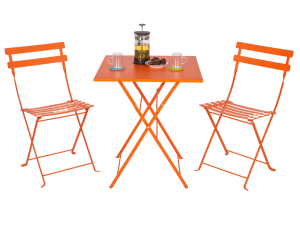 Bistro Serisi Kare Set Turuncu