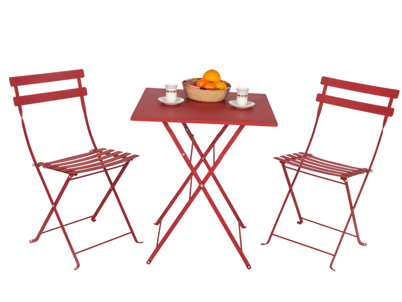 Bistro Serisi Kare Set Kırmızı
