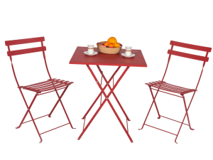 Bistro Serisi Kare Set Kırmızı