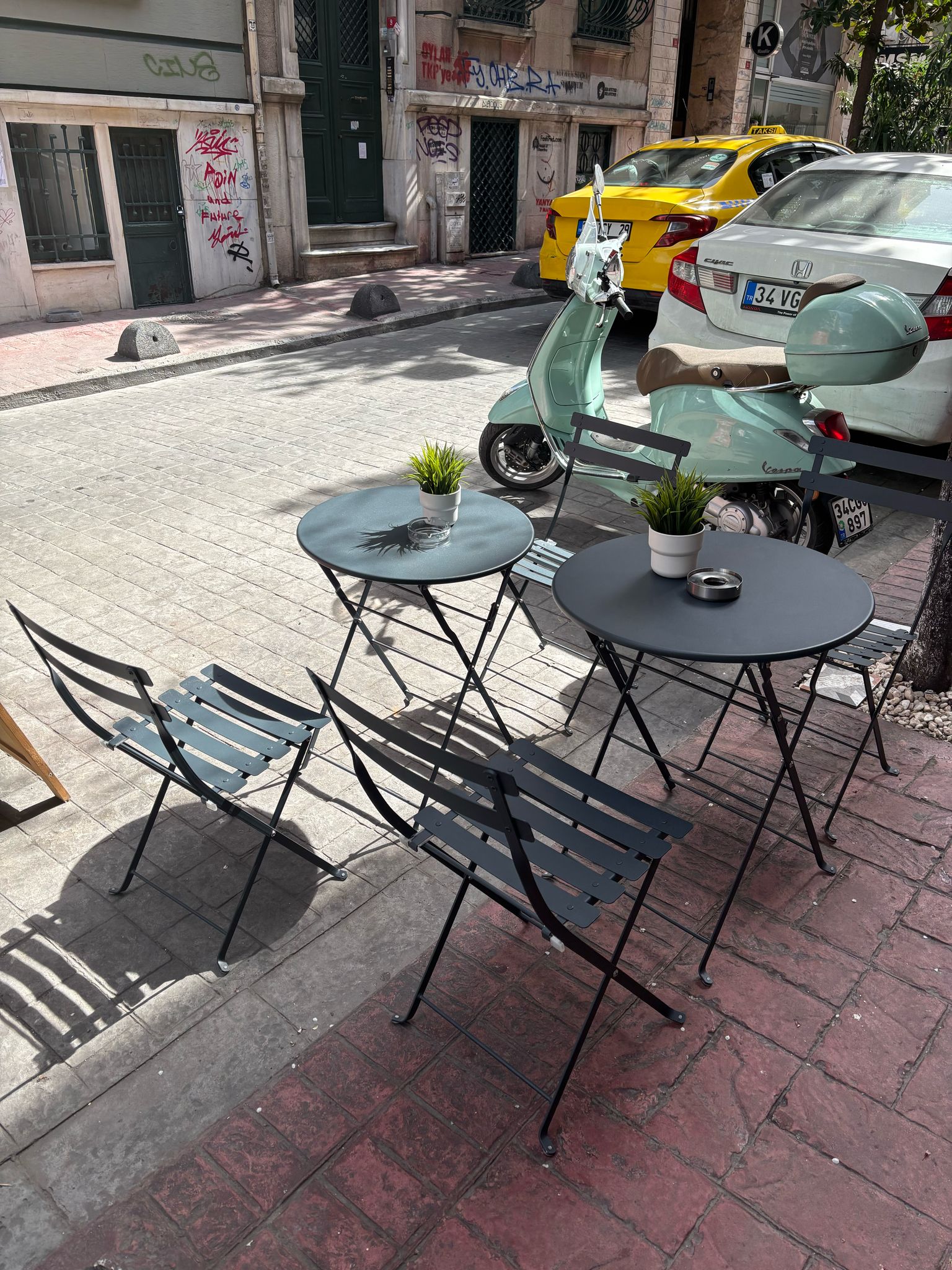 Bistro Serisi 2li Sandalye Antrasit Gri