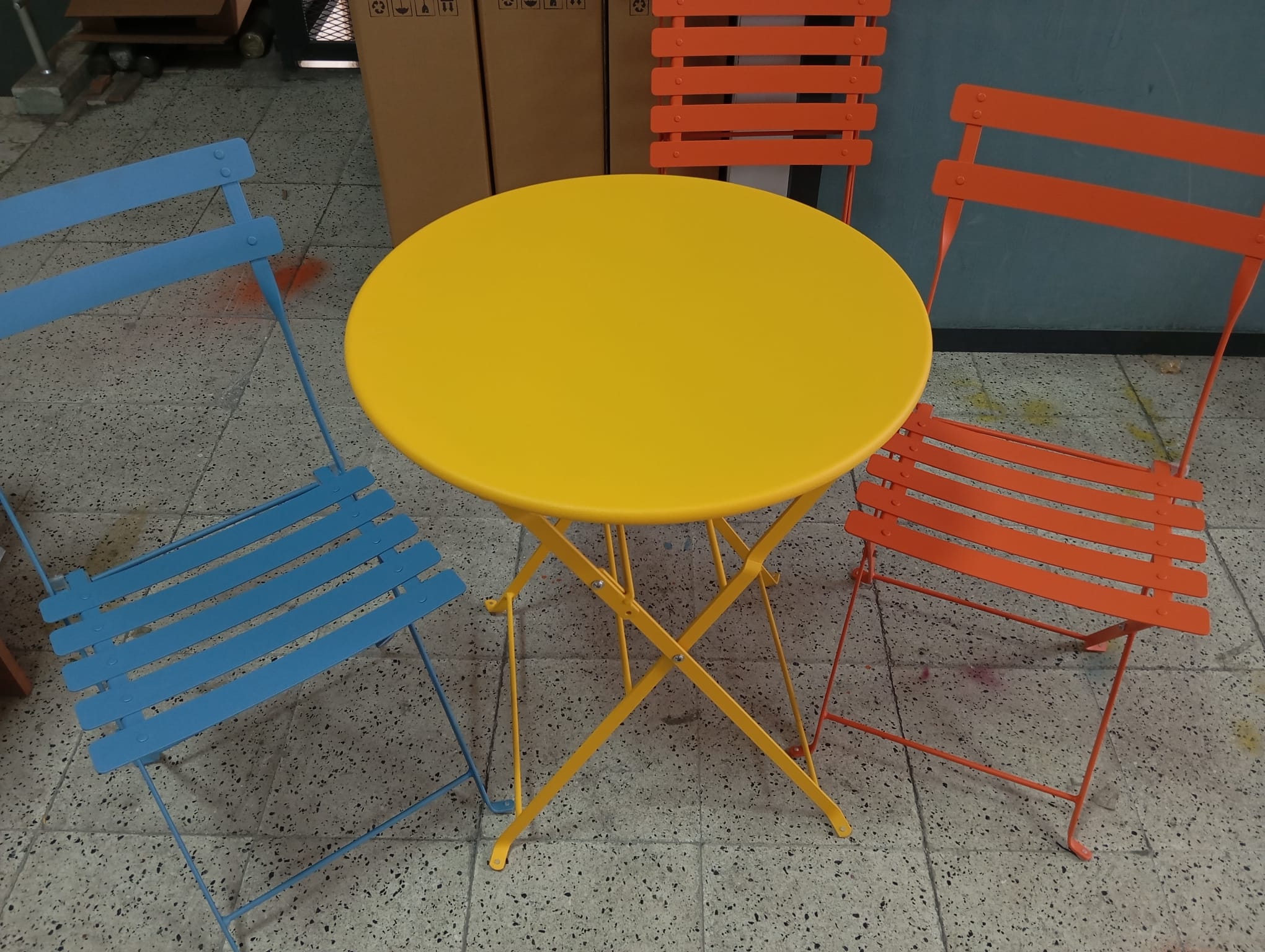 Bistro Serisi 2li Sandalye Mavi