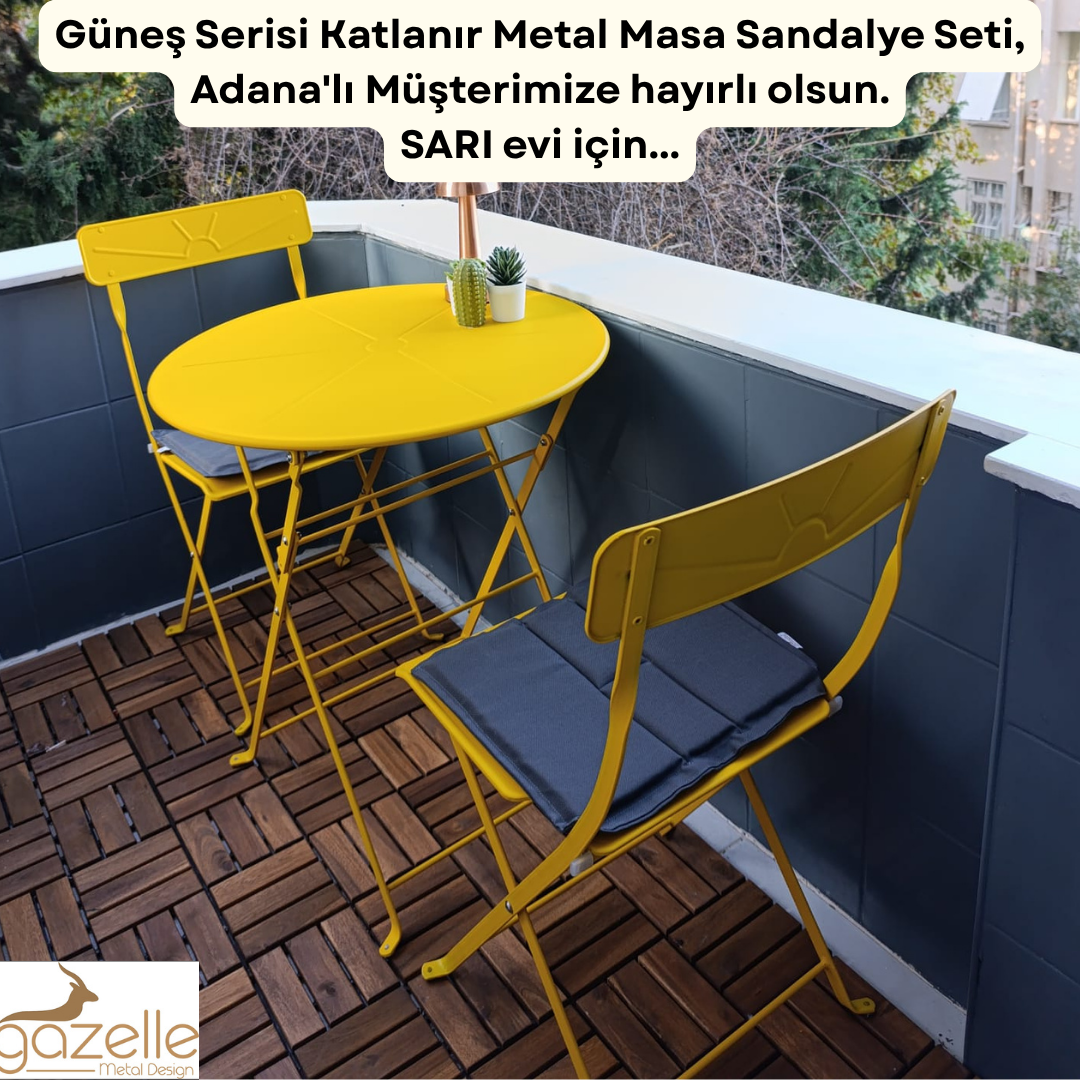 Güneş Serisi Yuvarlak Set Sarı