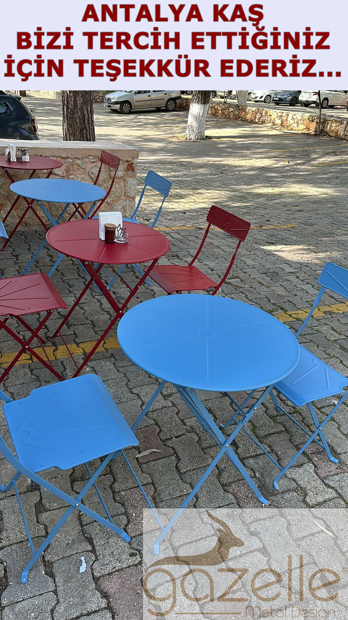 Güneş Serisi Yuvarlak Set Mavi